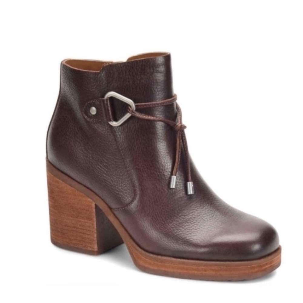 Kork Ease brown leather mertle platform boots